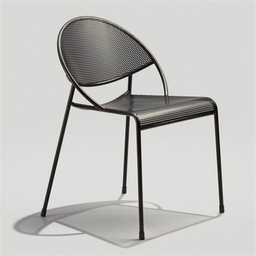 咖啡店简易铁艺现代镂空靠背椅子