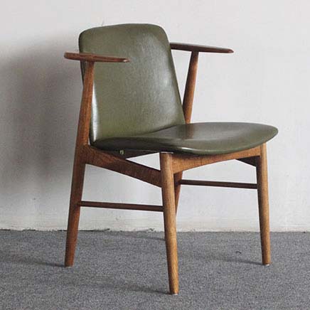 北欧现代简约咖啡馆弧形靠背实木椅