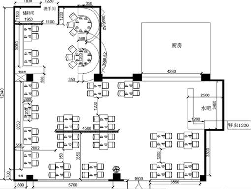 餐厅平面布局图